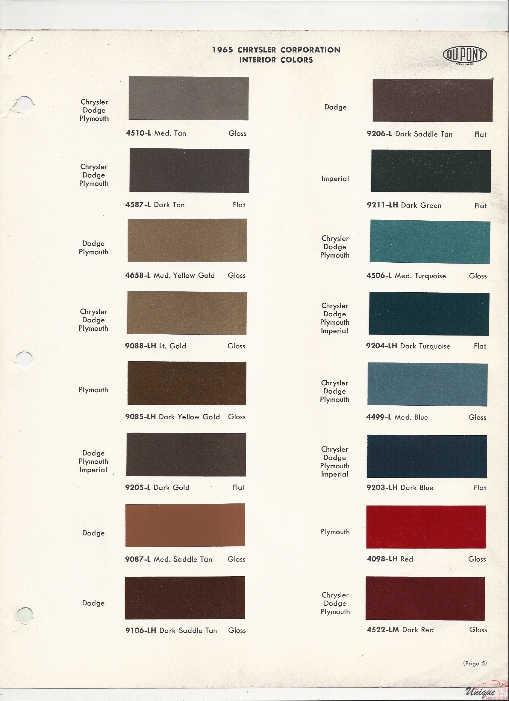 1965 Chrysler-4 Paint Charts